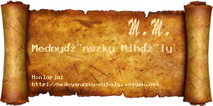 Mednyánszky Mihály névjegykártya