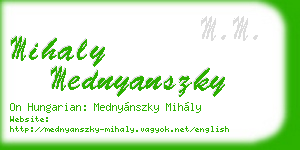 mihaly mednyanszky business card