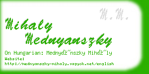 mihaly mednyanszky business card